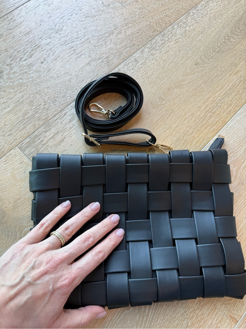 Anthropologie Lindy woven clutch black - Picture 6 of 9